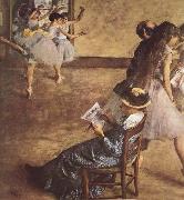 Edgar Degas Balettklassen oil